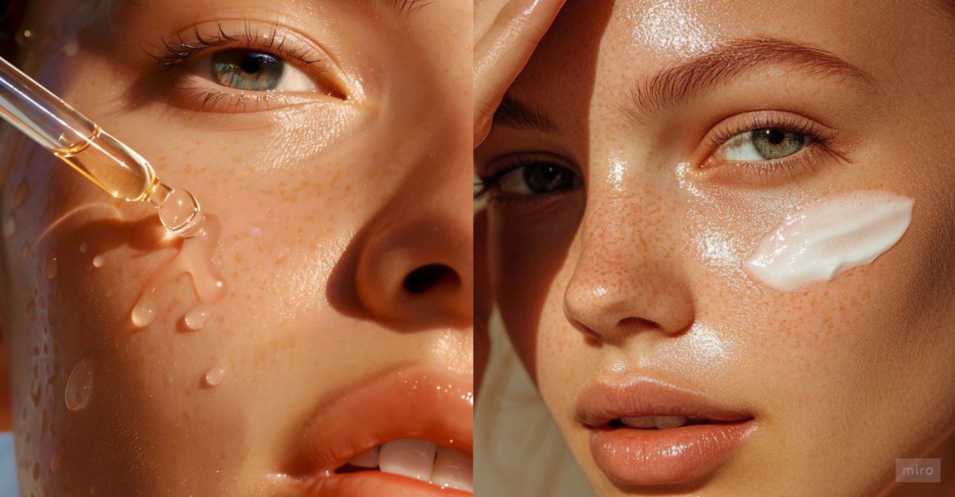 Model with glossy skin